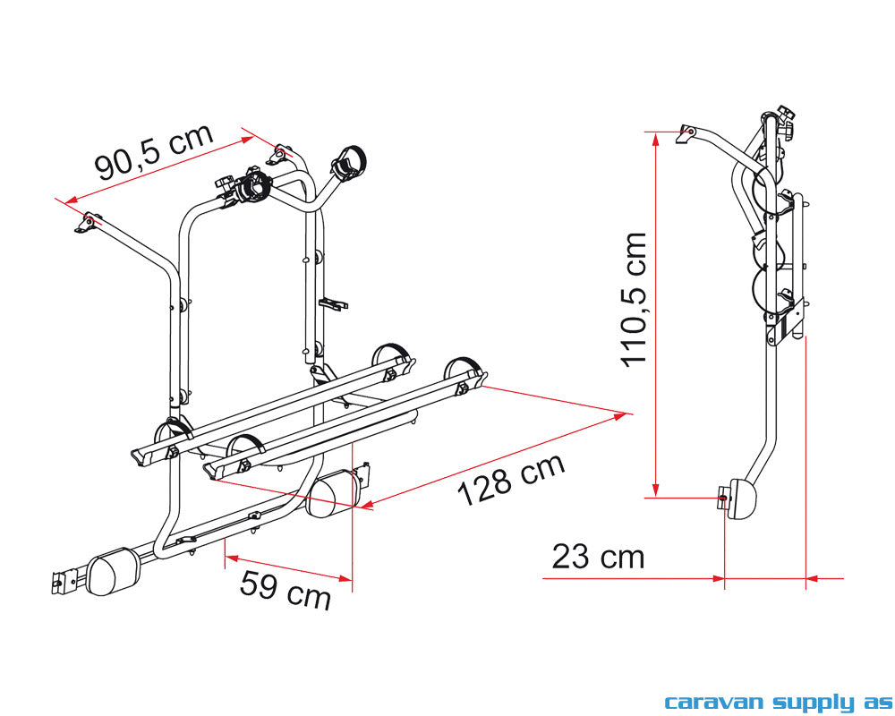 SYKKELSTATIV CARRY BIKE MERCEDES VIANO/VITO > 2004