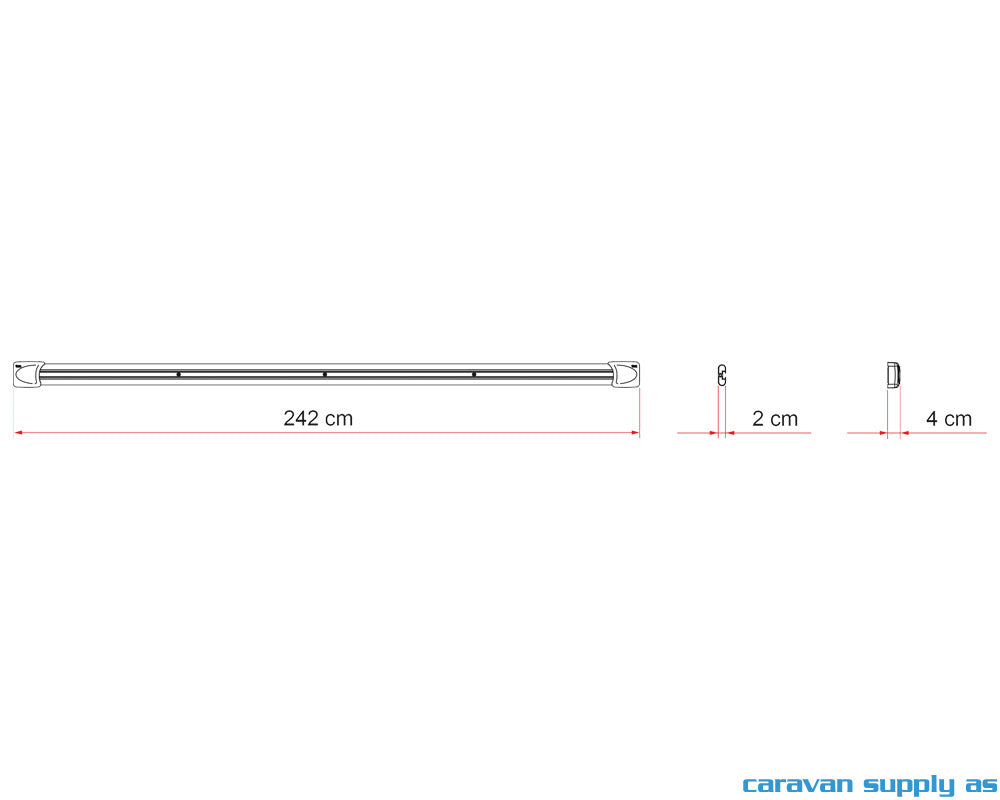 FIXING-BAR CARRY-BIKE 240CM 2STK 98656-474
