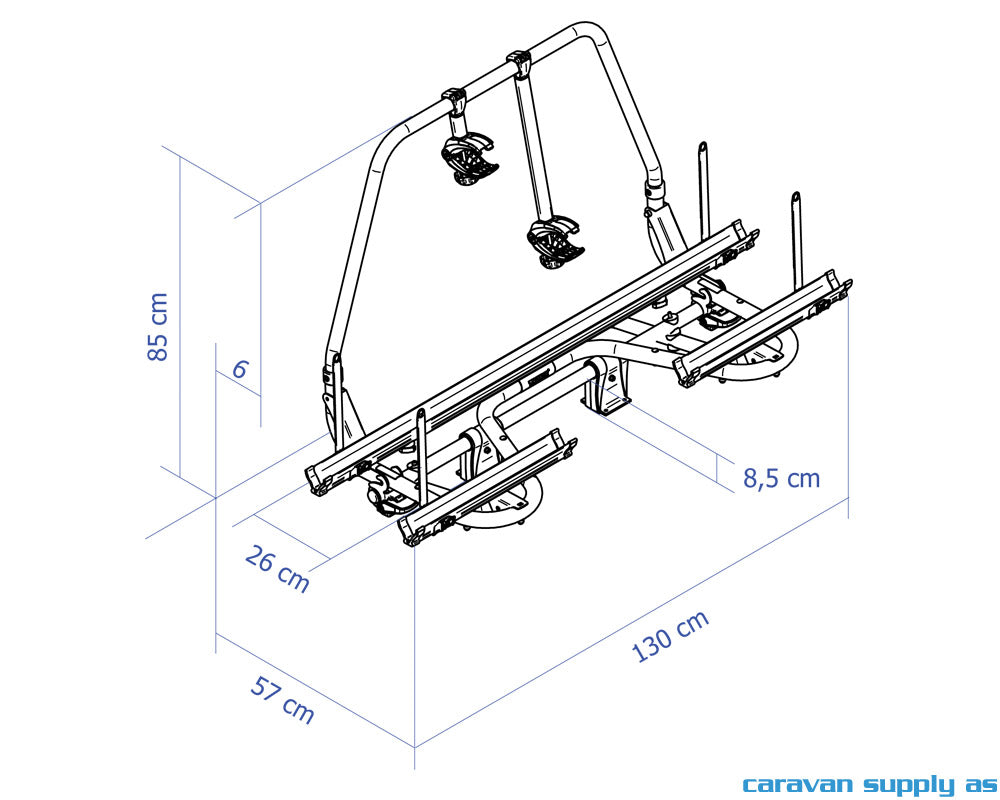 SYKKELSTATIV THULE CARAVAN SUPERB STANDARD- svart eller aluminium