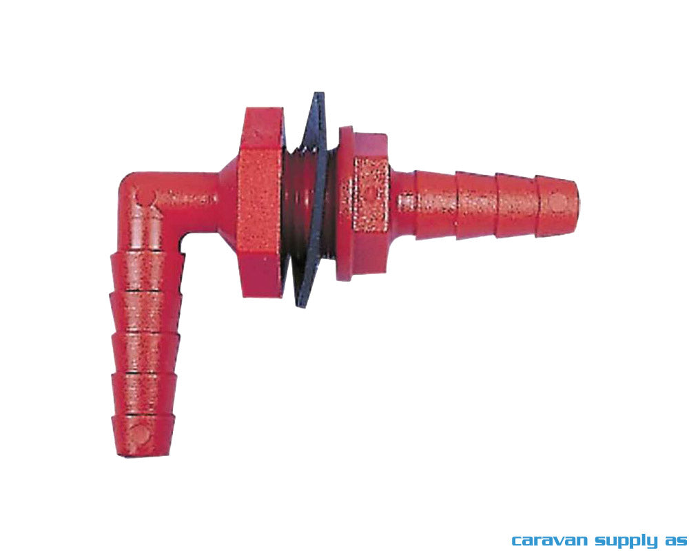 TANKGJENNOMFØRING 10/12MM VINKEL RØD
