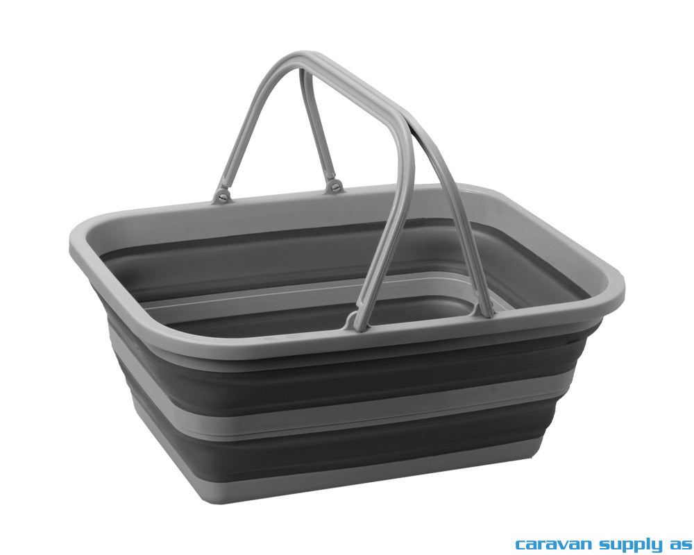 BØTTE BRUNNER HOLDALL FOLD-AWAY 16L KANTET GRÅ