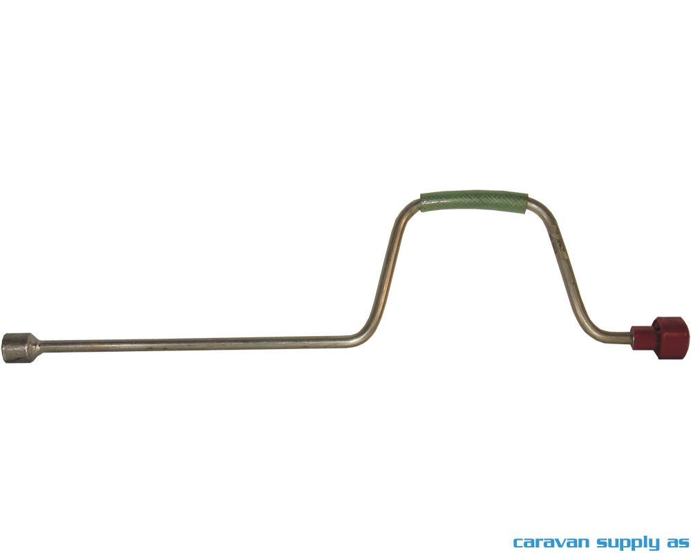 STØTTEBENSVEIV AL-KO 19MM M/KULEGREP L:90CM RØD