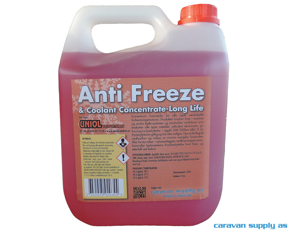 FROSTVÆSKE 4L ETYLEN LONG-LIFE RØD