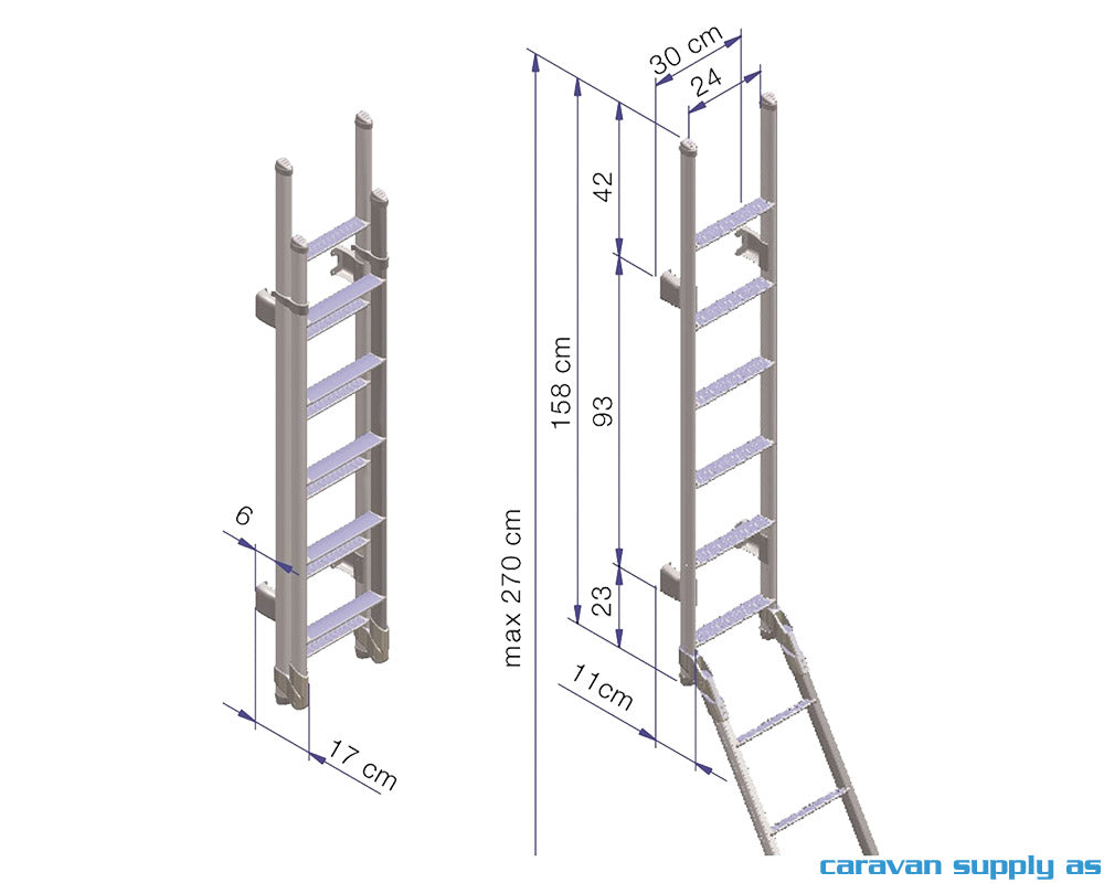 STIGE UTVENDIG THULE LADDER M/11 TRINN