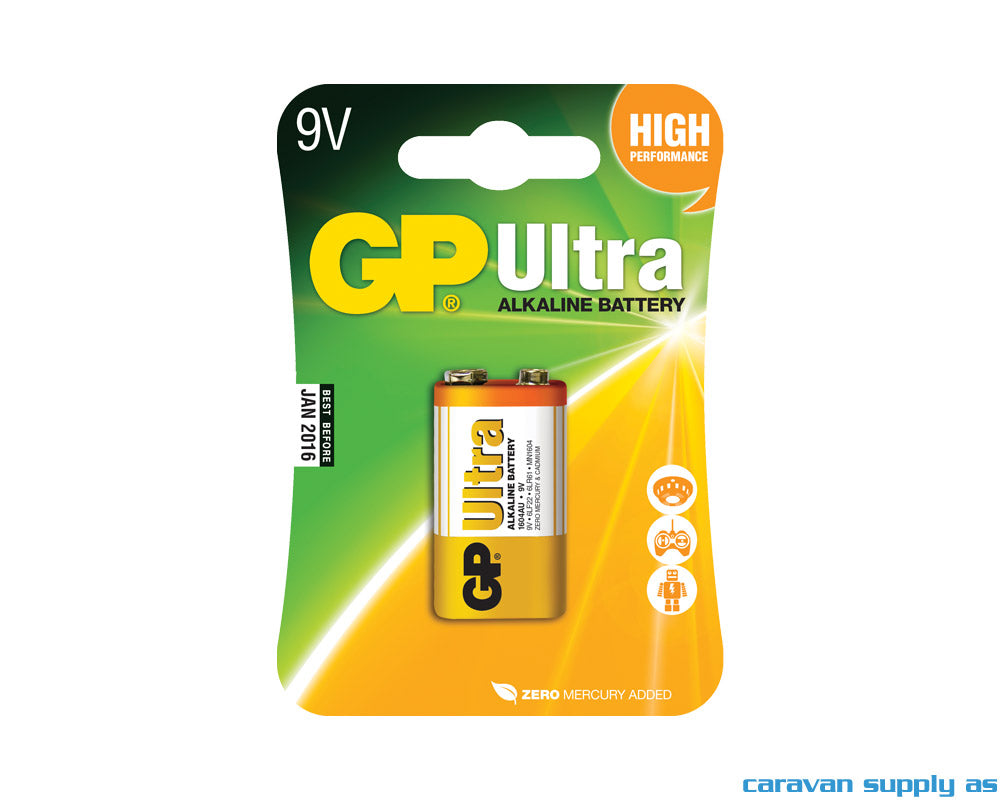 BATTERI GP ULTRA 6LF22/9V ALKALISK 9V 1STK