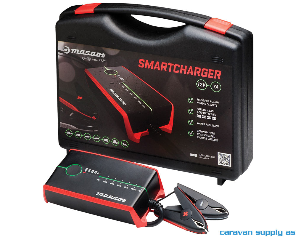 BATTERILADER MASCOT 3245 7A 12V 6TRINN BATKLEM PUL