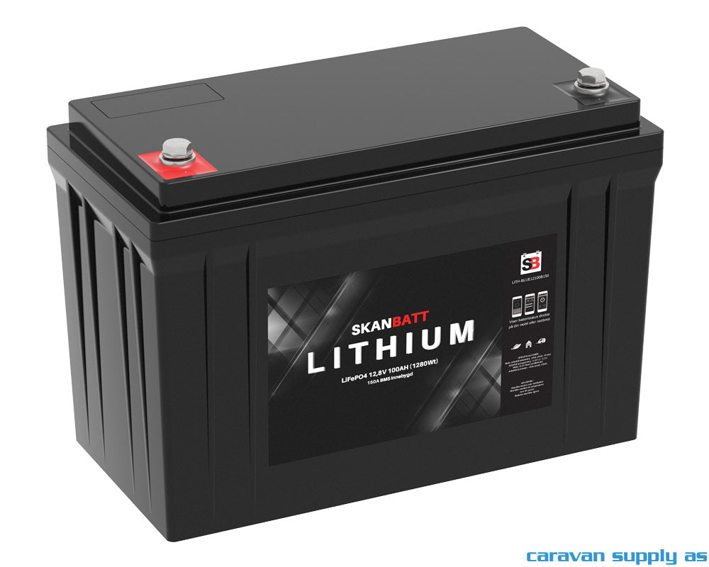 LITIUMBATTERI SKANBATT 12V 100AH BMS BT