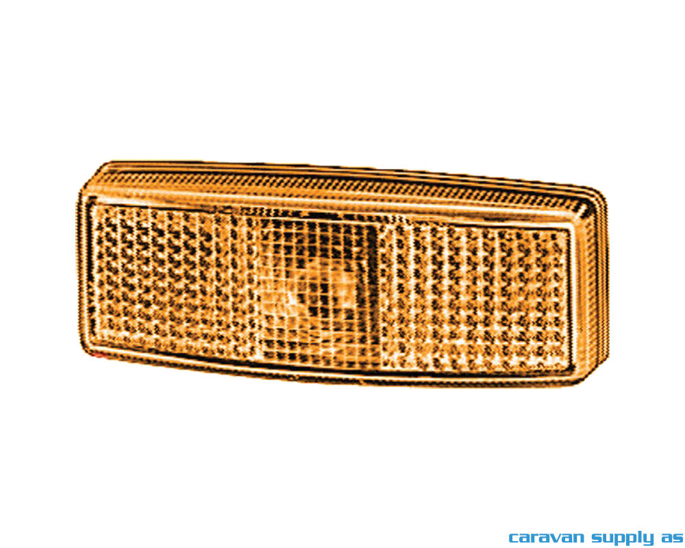 SIDEMARKERINGSLYS HELLA KANTET 110X40X25MM GUL