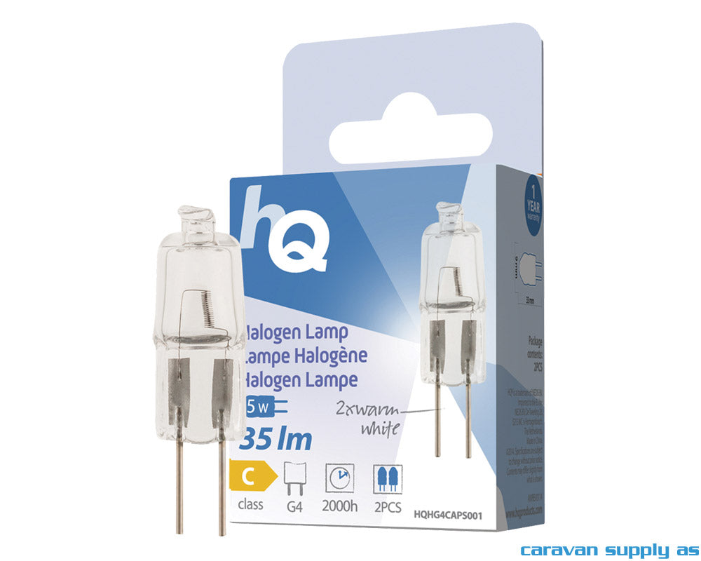 LYSPÆRE G4 7W 12V HALOGEN KLAR 2STK ESKE