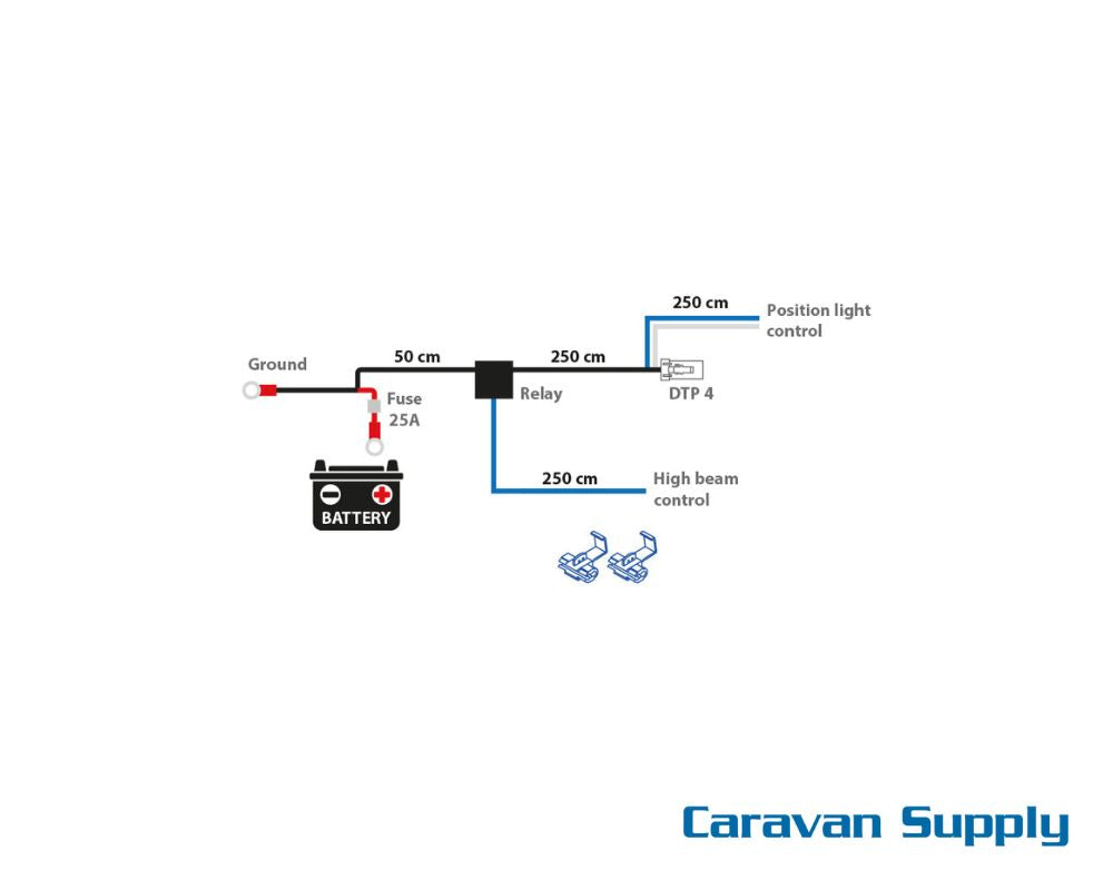 KOBLINGSSETT EKSTRALYS FOR 1 LAMPE M/DT4