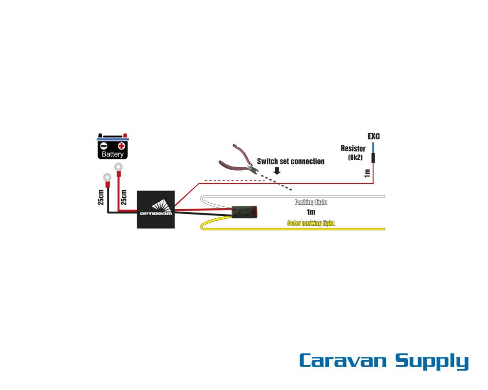 KOBLINGSSETT EKSTRALYS FOR 1 LAMPE M/DT4