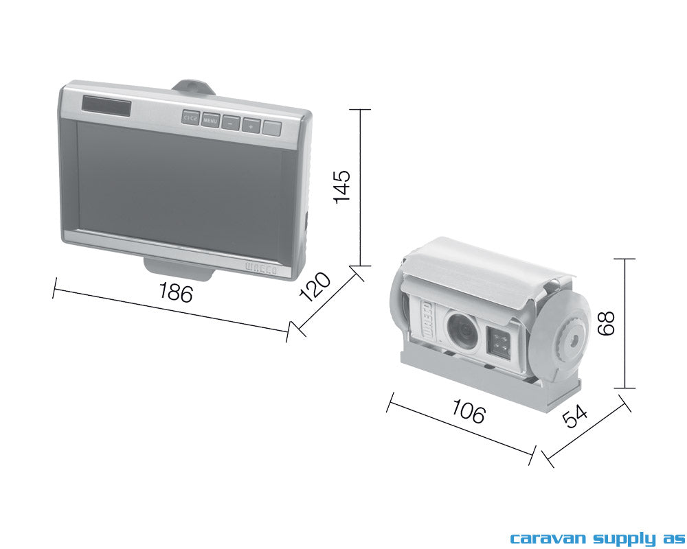 RYGGEKAMERASYSTEM DOMETIC PERFECTVIEW RVS 780 7" C