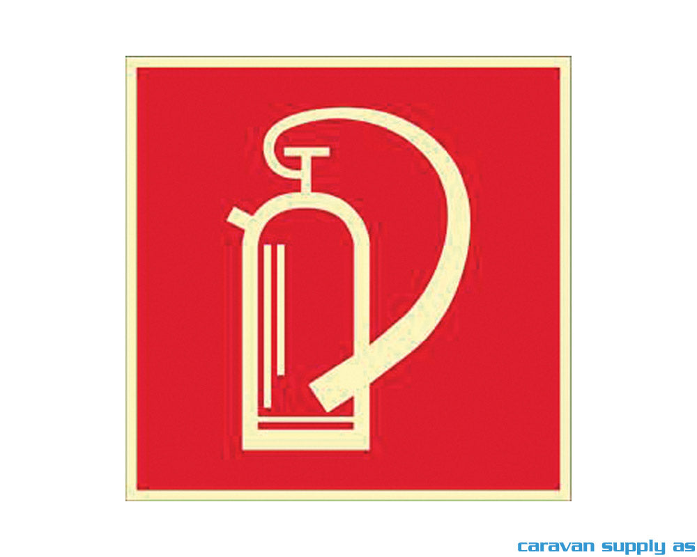 SKILT BRANNSLUKNINGSAPPARAT 15X15CM ALUMINIUM