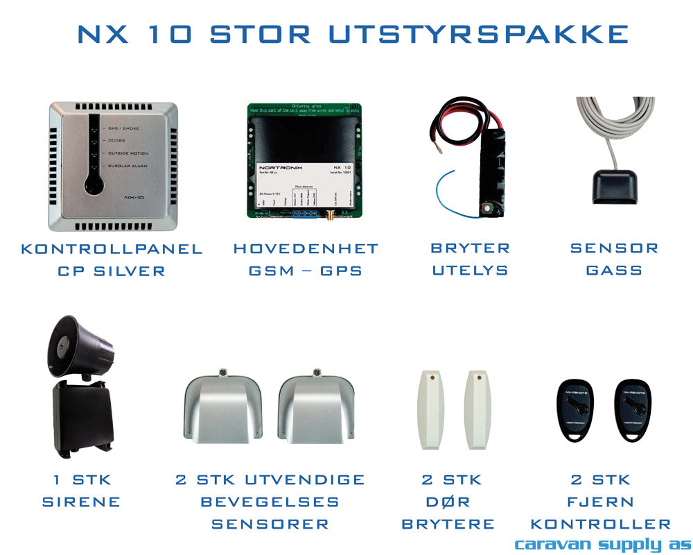 ALARM NX-10 STOR PAKKE SØLV