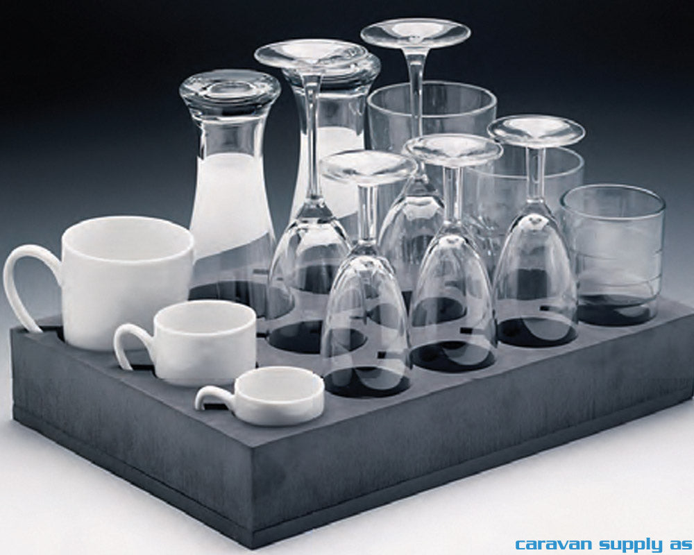 GLASS/KOPPHOLDER UNIVERSAL 13-DELER PLAST 33X25X6CM