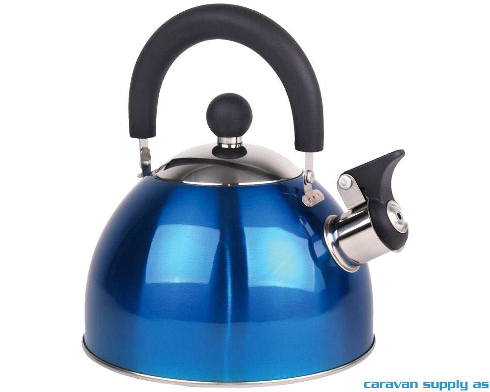 KAFFEKJELE 1,8L RUSTFRITT STÅL PLYSTRENDE BLÅ