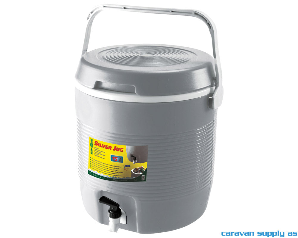 DRIKKEDISPENSER BRUNNER SILVERJUG 15L M/HÅNDTAK OG TAPP