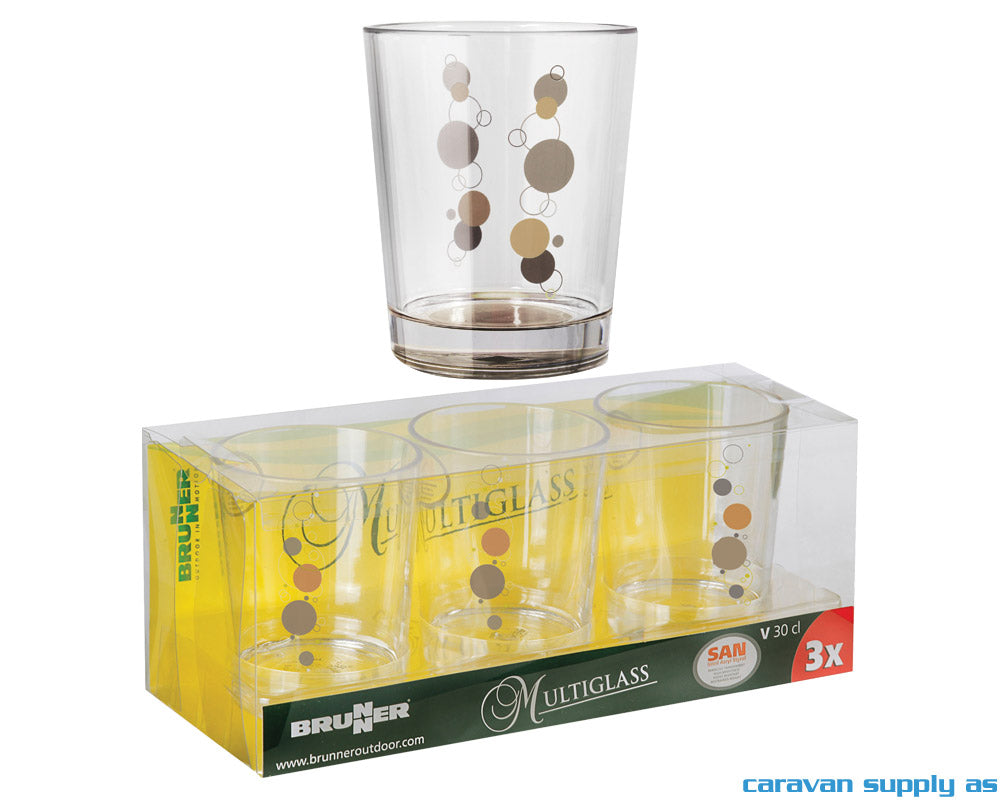 GLASS BRUNNER PEPITA 30CL 3STK