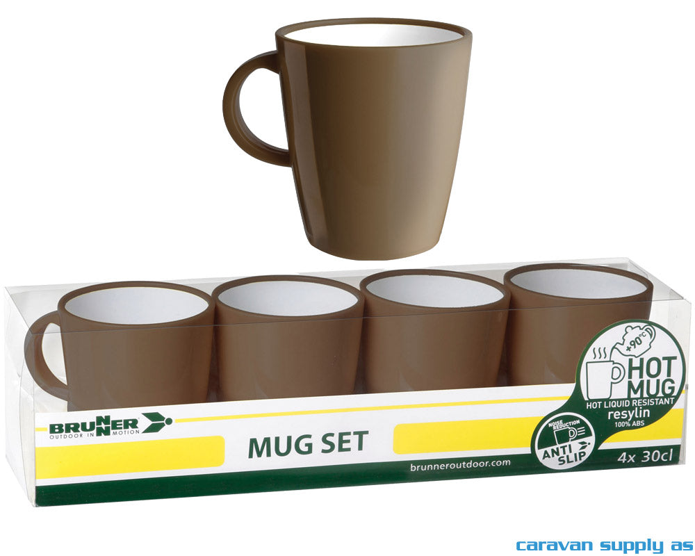 KRUS BRUNNER HOT MUG CHOCOLATE MØRKBRUN 4STK
