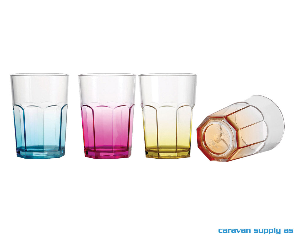 GLASS BRUNNER OCTOGLASS COLOR 28CL 4STK