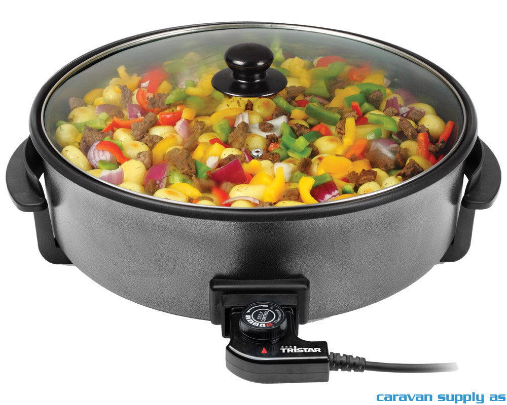 STEKEPANNE TRISTAR XXL Ø40CM M/GLASSLOKK 230V