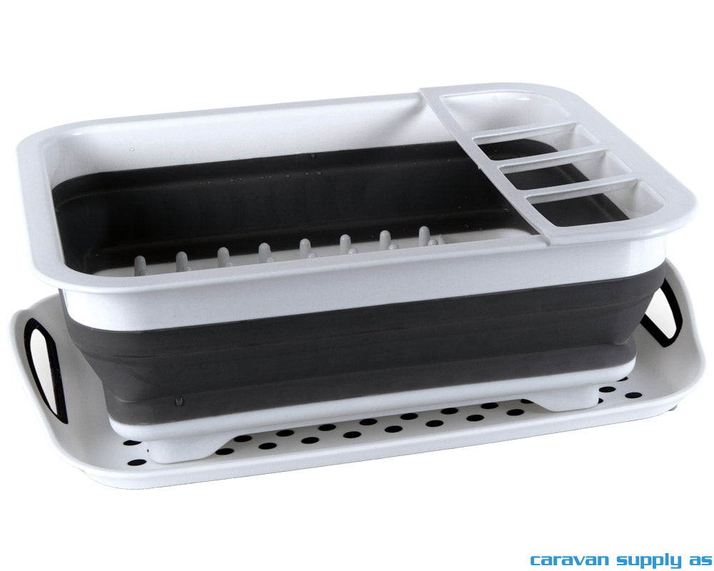 OPPVASKSTATIV SAMMENLEGGBAR M/BRETT SVART/HVIT