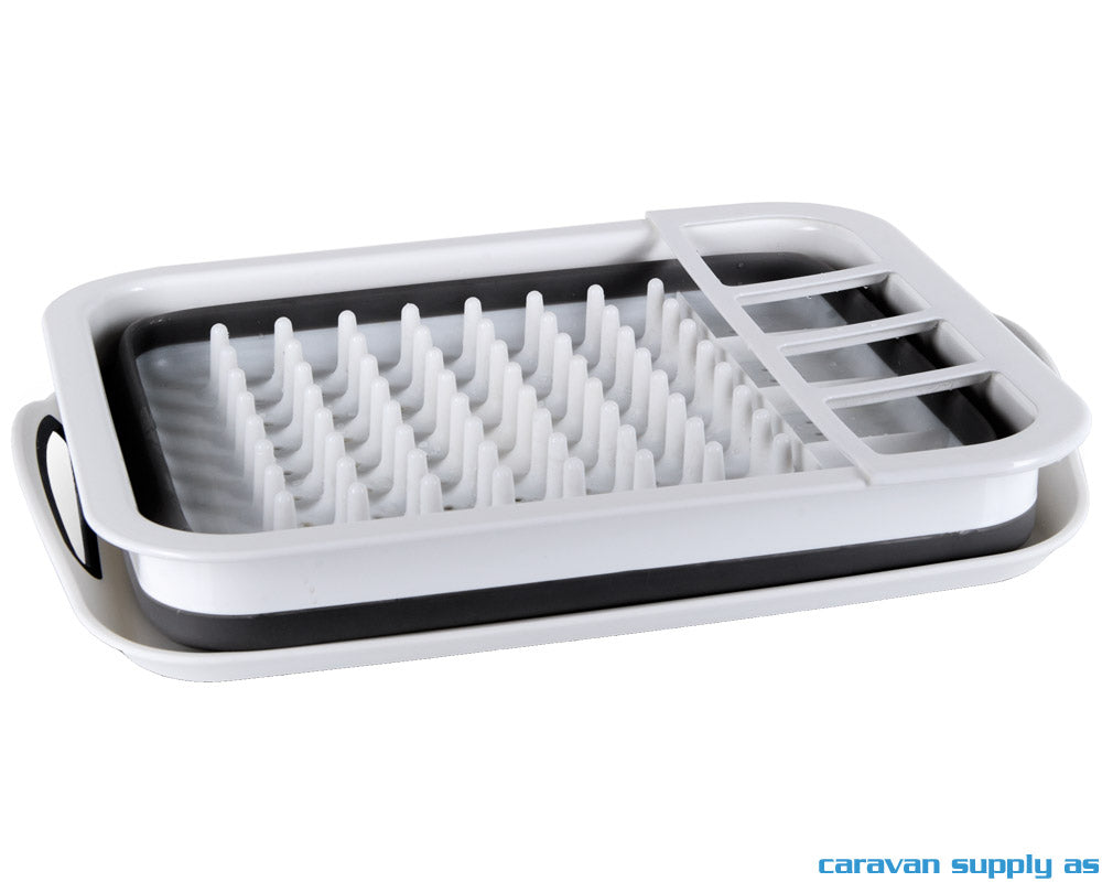 OPPVASKSTATIV SAMMENLEGGBAR M/BRETT SVART/HVIT