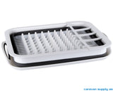 OPPVASKSTATIV SAMMENLEGGBAR M/BRETT SVART/HVIT