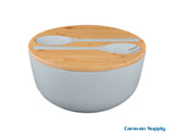 SALAT BOLLE M/LOKK OG BESTIKK GRÅ