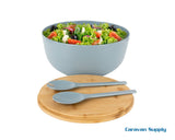 SALAT BOLLE M/LOKK OG BESTIKK GRÅ