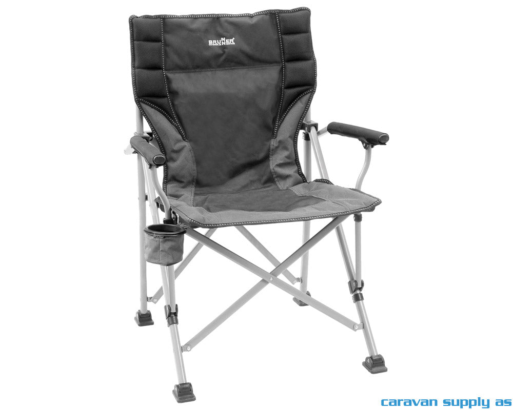 CAMPINGSTOL BRUNNER RAPTOR NG POLSTRET SVART/GRÅ