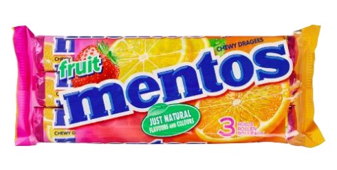 Mentos 3-pk Frukt vekt 114g