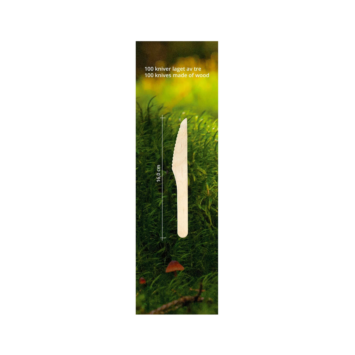 Kniver  tre 16 cm 100pk
