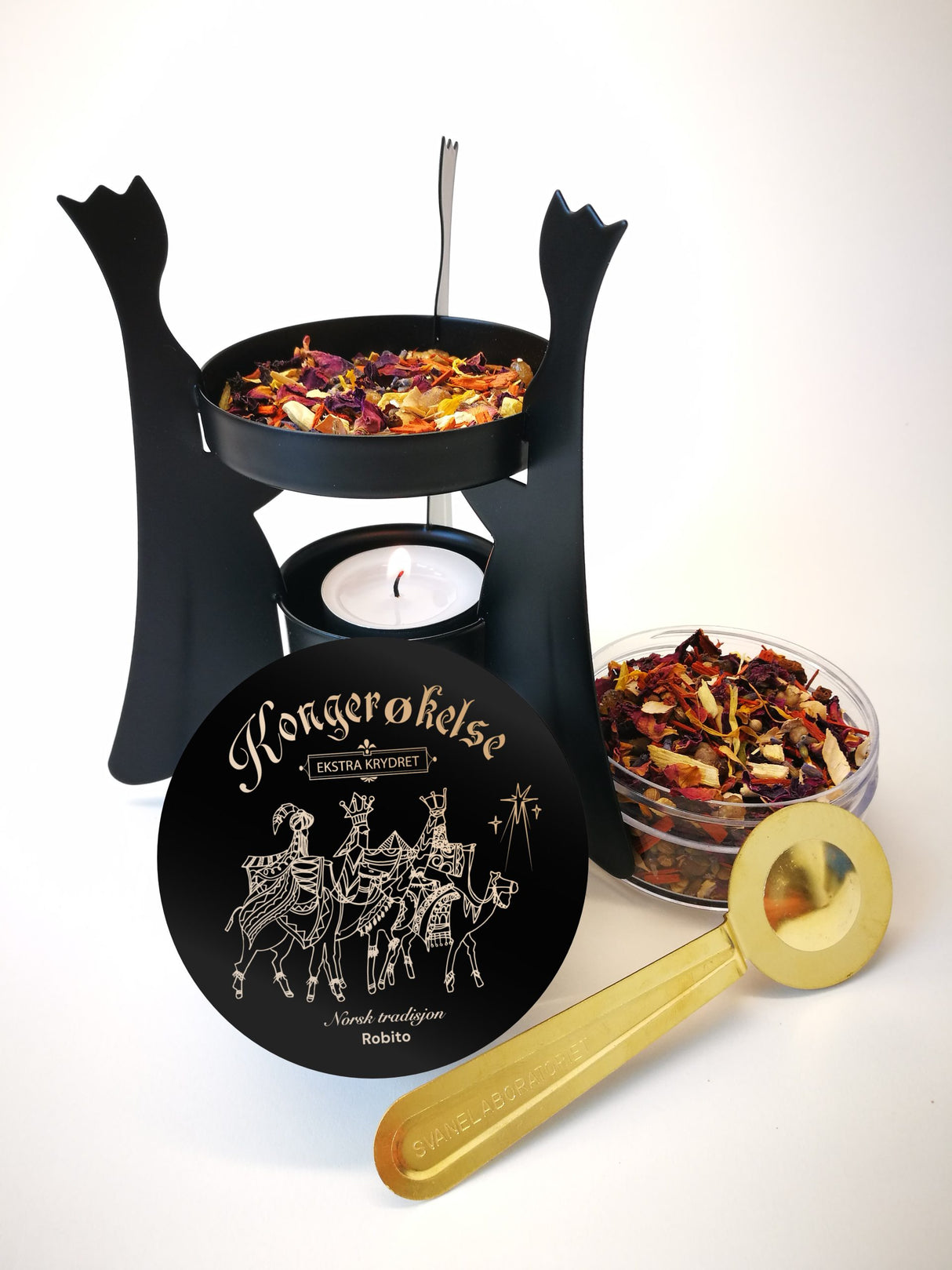 Røkelsestativ inkl. 6 bokser røkelse