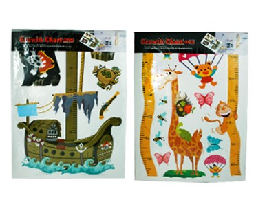 VEGGSTICKERS MÅLESØYLE 2 ASS.