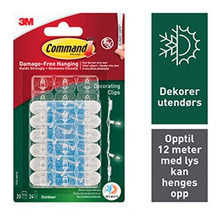 COMMAND DEKORASJONSKLIPS UTENDØRS
