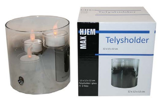 TELYSHOLDER RUND MED 3 LYS