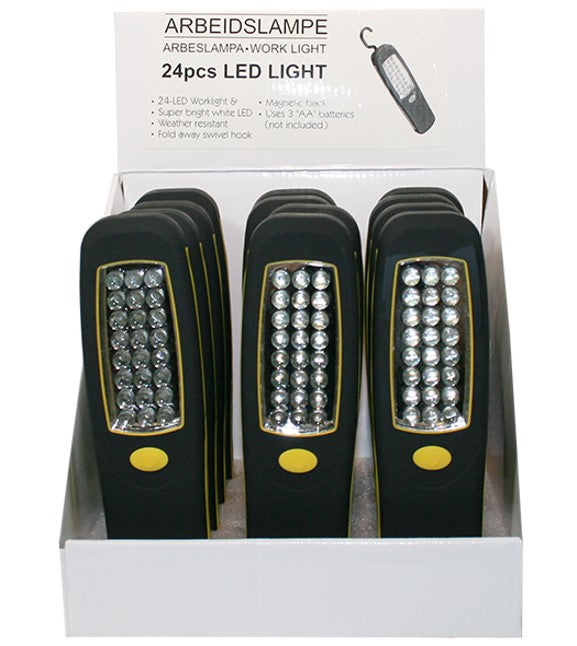 ARBEIDSLAMPE 24 LED 3XAAA DISP