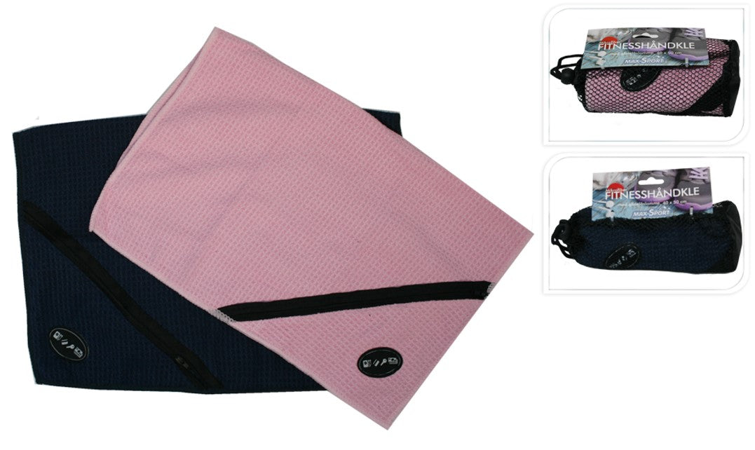 FITNESS HÅNDKLE 40X50 M LOMME