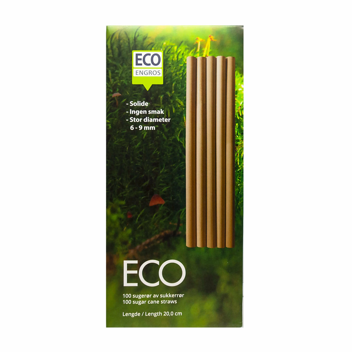 Sugerør sukkerrør 20 cm 100 pk