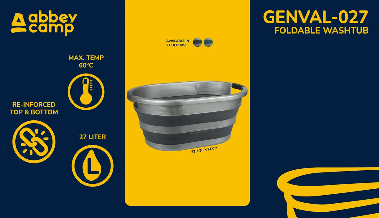 VASKEBALJE SAMMENLEGGBAR 27 LITER