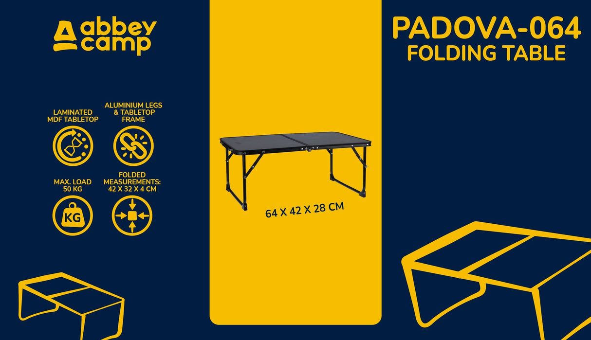Sammenleggbart lavt campingbord Padova 064