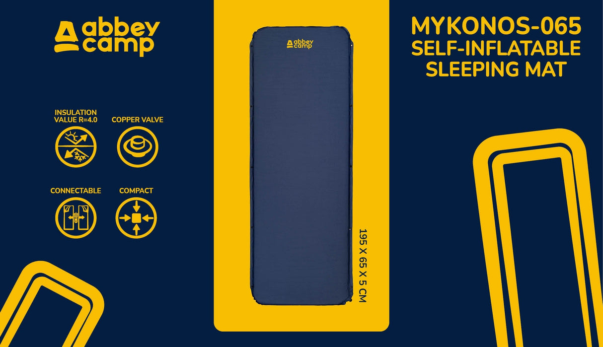 Selvoppblåsbar liggematte 5 cm Mykonos 065