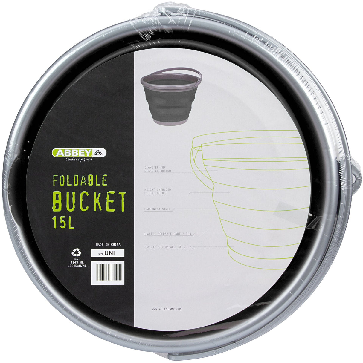 Sammenleggbar bøtte 15 liter Hallstatt 015