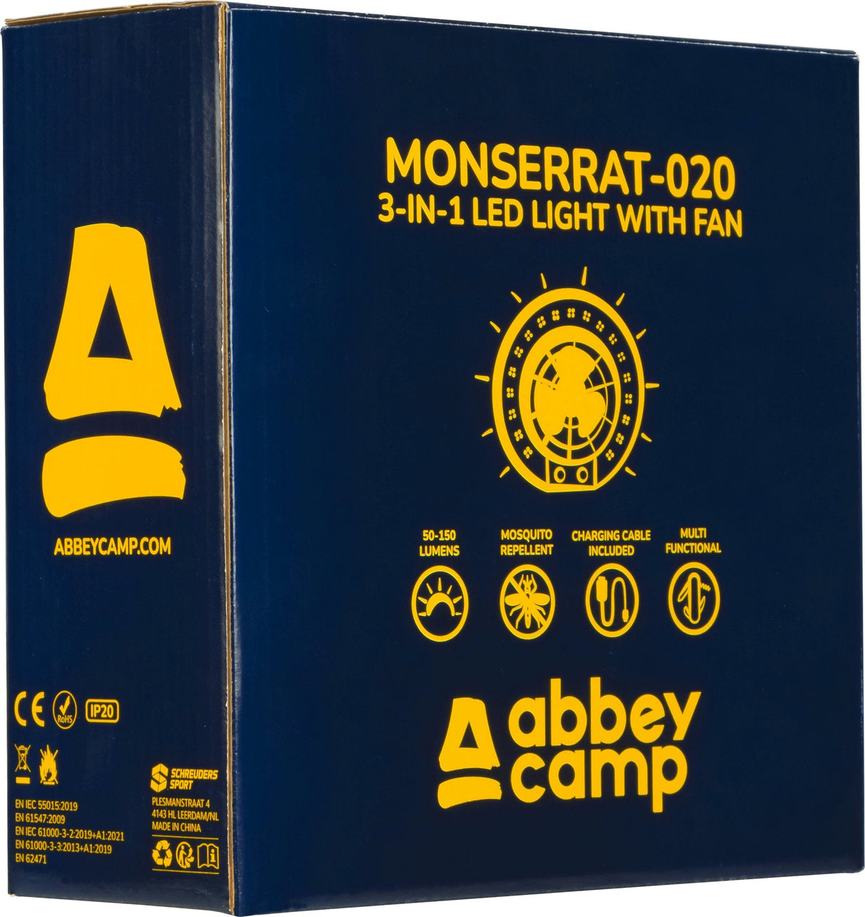 2-i-1 LED-lys med vifte Monserrat 020