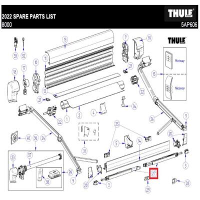 Support arm V2 5/6/8-serie 350-450cm 1500601612